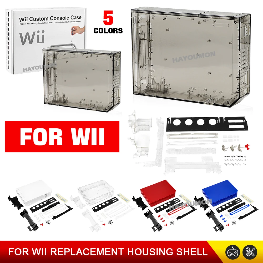 Gaming Console Buttons - WII용 새 업그레이드 TRN 블랙 풀세트