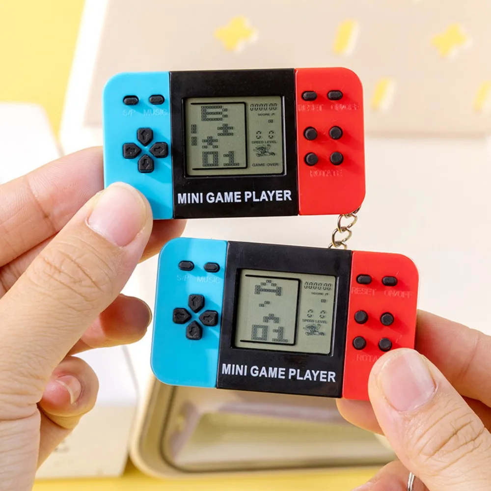Gaming Console Keychain - 클래식 테트리스 휴대용 게임 콘솔 키링,