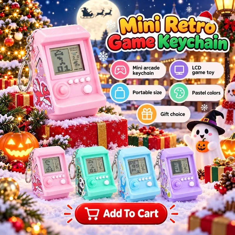 창의적인 전자 아케이드 게임 장치, 미니 휴대용 테트리 - Gaming Console Keychain 리뷰 및 가격