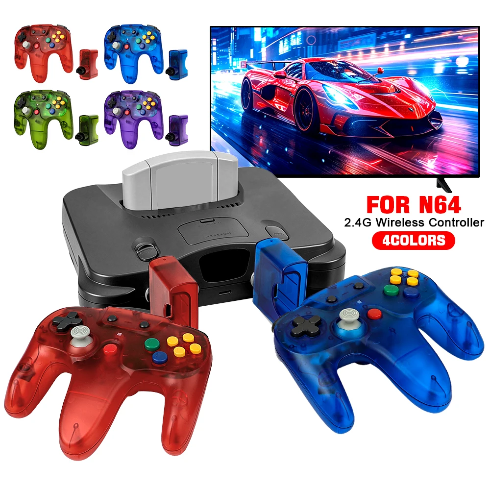 투명한 빨강, 초록, 파랑, 보라색 2.4GHz 무선  - Gaming Console Buttons 리뷰 및 가격
